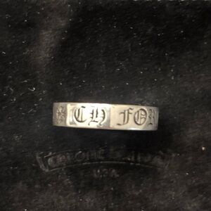 Chrome Hearts Forever Sterling Silver Men's Ring 6mm size 100